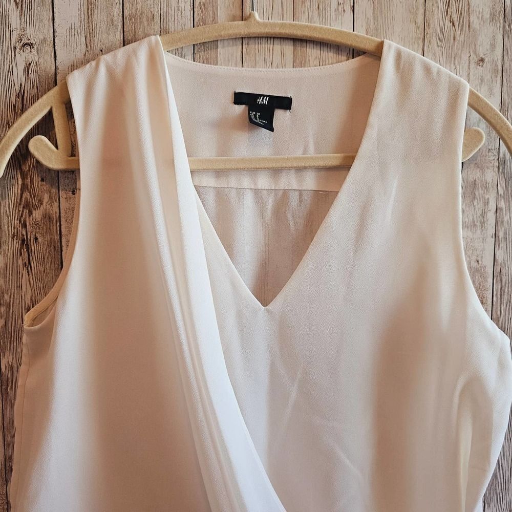 H&M women's top blouse cream - Picture 3 of 7